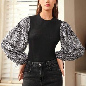 Lantern Sleeve Top